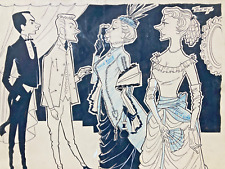 Dessin Original DERY Théatre Hébertot 1955 Eventail Lady Windermere Oscar Wilde, usado comprar usado  Enviando para Brazil