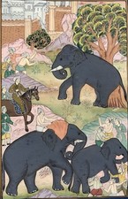 Mughal miniature gouache for sale  CROMER