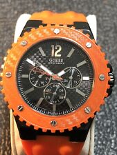 Usado, Relógio masculino Guess Waterpro laranja e preto WR100M mostrador multifuncional nova bateria comprar usado  Enviando para Brazil