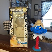 Cadeira alta Peyo Vintage bebê Smurf musical chocalho bebê brinquedo 1983 na caixa comprar usado  Enviando para Brazil