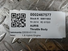 Toyota auris throttle for sale  SKELMERSDALE