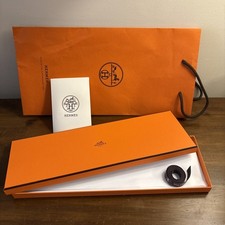 Usado, Caixa de gravata, fita e sacola de compras vazia Hermes comprar usado Usado, Caixa de gravata, fita e sacola de compras vazia Hermes comprar usado  Enviando para Brazil