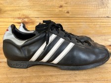 Tênis de Ciclismo Vintage Adidas Touring – Couro Preto, Raro 3 Listras Tamanho 8.5, usado comprar usado  Enviando para Brazil