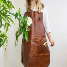 Usado, Avental 100% couro masculino e feminino personalizado chef cozinhar churrasco bolso para carpintaria comprar usado  Enviando para Brazil