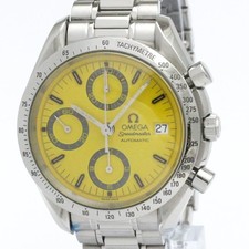 Relógio OMEGA Speedmaster Michael Schumacher mostrador amarelo 3511.12 polido BF583576 comprar usado  Enviando para Brazil