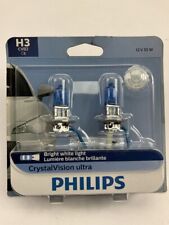 Lâmpada de neblina Philips H3CVB2 Crystalvision Ultra H3 - PACOTE COM 2 comprar usado  Enviando para Brazil