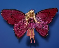 Używany, Mattel Barbie Mariposa Magic Wings Lalka - fioletowa (L8585) ze skrzydłami bez pudełka na sprzedaż  Wysyłka do Poland