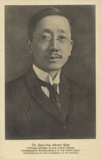 China, Delegado Chinês Sao-Ke Alfred Sze, Conferência Naval de Washington (1921-22) comprar usado  Enviando para Brazil