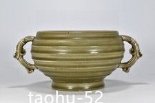 Usado, Fogão incenso orelha dupla forno Yue dinastia canção porcelana chinesa tesouro 10,2" comprar usado  Enviando para Brazil