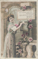 Woman slides postcards d'occasion  Expédié en Belgium
