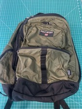 Mochila Polo Sport Ralph Lauren verde e preta vários bolsos levemente usada comprar usado  Enviando para Brazil