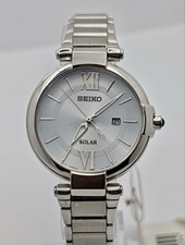 Seiko Solar Watch SUT153P1 Stainless Steel 32.6mm Date Display Unworn comprar usado  Enviando para Brazil