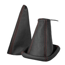 Schaltsack + Handbremsmanschette OPEL CORSA C 100% ECHT LEDER schwarz Naht rot comprar usado  Enviando para Brazil