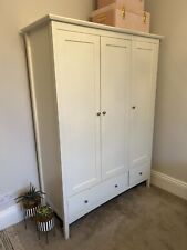 Triple white wardrobe for sale  CROWTHORNE