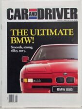 1990 BMW 850i carro e motorista agosto reimpressão artigo de teste de estrada comprar usado  Enviando para Brazil