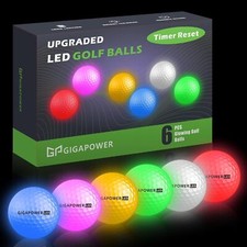 Pacote com 6 bolas de golfe brilho no escuro tempo reajustável brilho acender bolas de golfe LED comprar usado  Enviando para Brazil