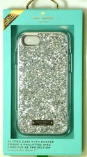 Capa glitter kate spade new york para iPhone 7/iPhone 8, glitter exposto, prata , usado comprar usado  Enviando para Brazil