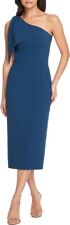 Vestido novo a população Tiffany Um ombro Vestido Midi Pavão Azul Tamanho P $148 comprar usado  Enviando para Brazil