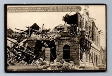 VER OTROS 1910S WW1 RPPC CUERPO DE SEÑALES, AYUNTAMIENTO BOMBARDEADO, FISMES FR Postal P6 segunda mano  Embacar hacia Mexico