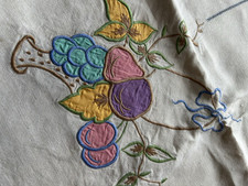 Vintage linen tablecloth for sale  SHEFFIELD