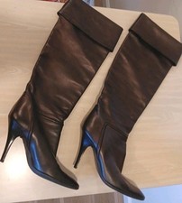 Usado, Autêntica Botas Vicini Joelho Alto Couro Marrom Stiletto Spike Tamanho 38.5 EUA 8.5  comprar usado Usado, Autêntica Botas Vicini Joelho Alto Couro Marrom Stiletto Spike Tamanho 38.5 EUA 8.5  comprar usado  Enviando para Brazil