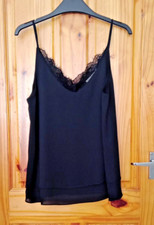 Black layered camisole for sale  LEEDS