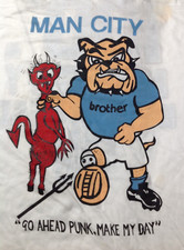 Camiseta Manchester City FC anti Manchester United vintage década de 1980 média M não usada comprar usado  Enviando para Brazil