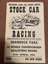 Stock car programme for sale  BURTON-ON-TRENT