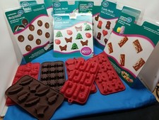 Lote Misto de 13 Moldes de Doces e Chocolate Plástico e Silicone Outono Natal + comprar usado  Enviando para Brazil