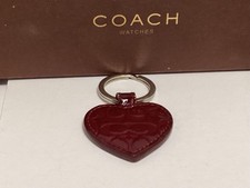 Chaveiro Coach coração vermelho couro esmalte comprar usado  Enviando para Brazil