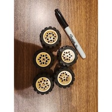 Lego Technic 20x30 roda branca com pneu preto 4266 4267 lote de 5 pneus comprar usado  Enviando para Brazil