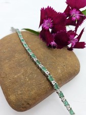 Sterling silver emerald for sale  DARLINGTON