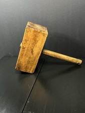 Antiguo mazo de carpintero de madera - Hammer Carpenter’s Tool - Decoración rústica.Restaurado segunda mano  Embacar hacia Mexico