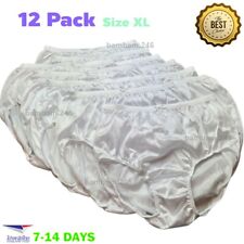 Calcinha calcinha feminina masculina cintura alta de náilon sedosa branca x12 tamanho XL cintura comprar usado  Enviando para Brazil