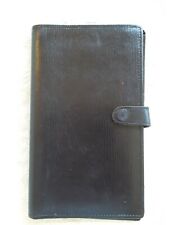 Usado, Carteira de viagem Mello couro bovino vintage texturizado couro preto pasta passaporte crédito  comprar usado  Enviando para Brazil