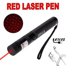 Lanterna ponteiro laser vermelha zoom recarregável USB de 650 nm lazer feixe visível comprar usado  Enviando para Brazil