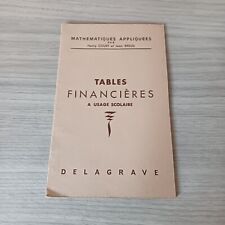 Manuel tables financières d'occasion  Aubin