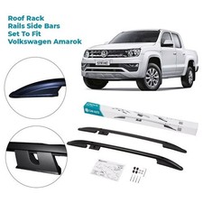 Trilhos de teto de alumínio preto conjunto de barras laterais para caber Volkswagen Amarok 2010-2023 comprar usado  Enviando para Brazil