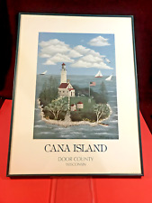 1988 CANA ISLAND DOOR COUNTY WI 18x24 IMPRESSÃO EMOLDURADA PERSONALIZADA Susy Kysely Thompson comprar usado  Enviando para Brazil