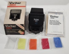 VIVITAR 2800 CÂMERA ELETRÔNICA TIRISTOR AUTOMÁTICO FLASH COM LENTE COLORIDA comprar usado  Enviando para Brazil