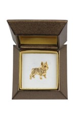 Usado, Bulldog Francês I - Broche para Cachorro em Caixa Decorativa, Elegante Banhado a Ouro comprar usado  Enviando para Brazil
