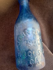 Garrafa Excelsior Augusta Georgia John Ryan 1866 azul cobalto comprar usado  Enviando para Brazil