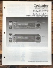Technics SA-R277 SA-R377 Proprietários do Receptor / Manual do Usuário *Original* comprar usado  Enviando para Brazil