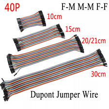 Usado, 40 peças fio jumper Dupont F-M M-M F-F tábua de pão cabo Arduino 10/15/20/30cm comprar usado  Enviando para Brazil