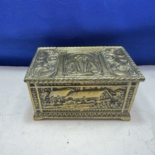 Caixão Shakespeare com forro de madeira tampa articulada latão pesado antigo comprar usado  Enviando para Brazil