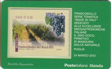 2012 tessera filatelica usato  Italia