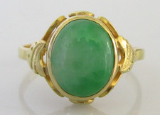 Gold jade ring for sale  LONDON