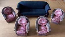 Sofá y sillones de resina de época para casa de muñecas escala 1:12 segunda mano  Embacar hacia Mexico