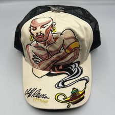 Chapéu Cliff Raven Vintage Marrom Ed Hardy Tatuagem Japonesa Snap Back Boné Caminhoneiro Anos 90 comprar usado  Enviando para Brazil
