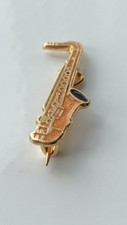 Enamelled saxophone brooch for sale  LANCASTER